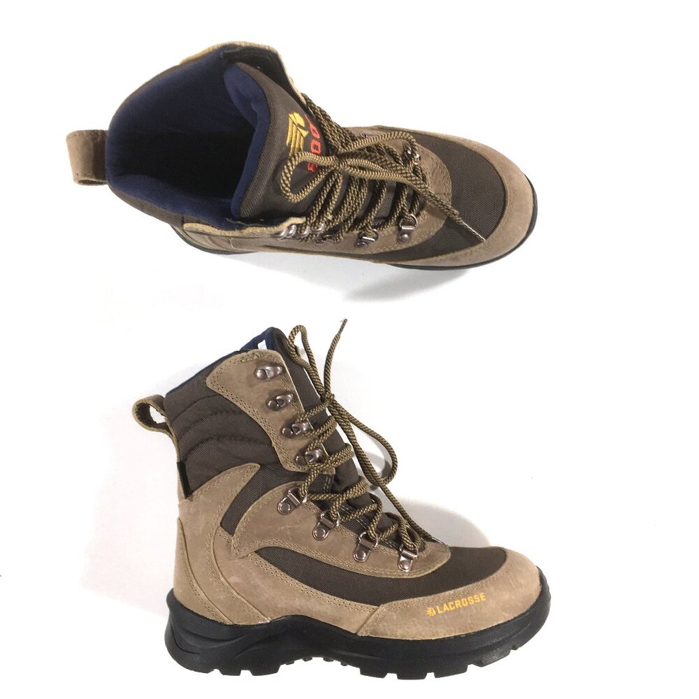 LaCrosse Brown and Black Lace-Up Hiking Boots